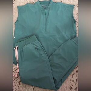 Stylish Green Scrub Set